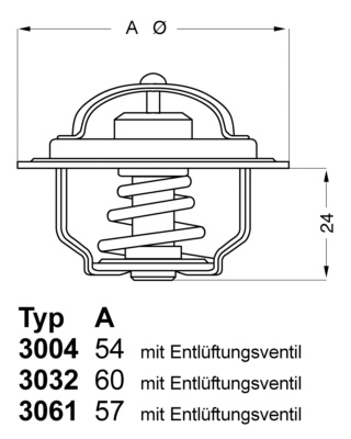 Termostat,lichid racire 3004.92D1 BorgWarner (Wahler)