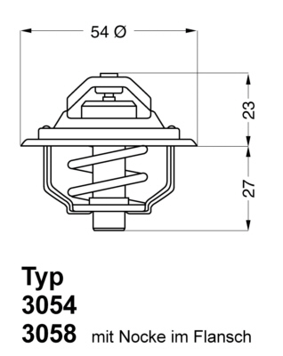 Termostat,lichid racire 3054.92D BorgWarner (Wahler)