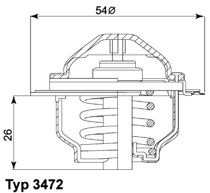 Termostat,lichid racire 3472.87D BorgWarner (Wahler)