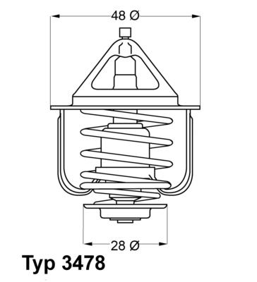 Termostat,lichid racire 3478.82D BorgWarner (Wahler)