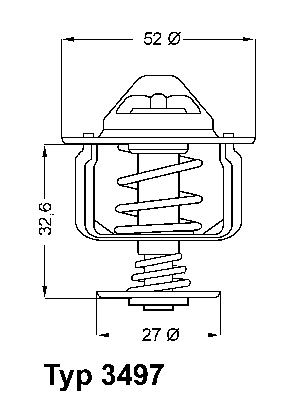 Termostat,lichid racire 3497.88D BorgWarner (Wahler)