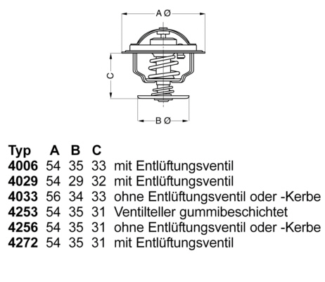 Termostat,lichid racire 4253.87D BorgWarner (Wahler)