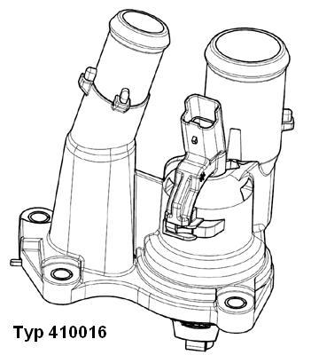 Termostat,lichid racire 410016.98D BorgWarner (Wahler)