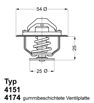 Termostat,lichid racire 4174.79D BorgWarner (Wahler)