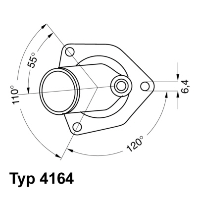 Termostat,lichid racire 4164.92D BorgWarner (Wahler)