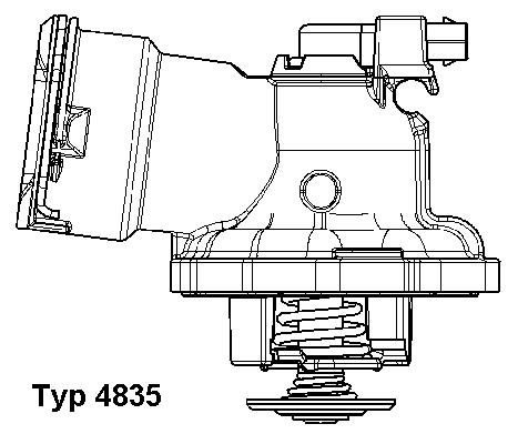 Termostat,lichid racire 4835.87D BorgWarner (Wahler)