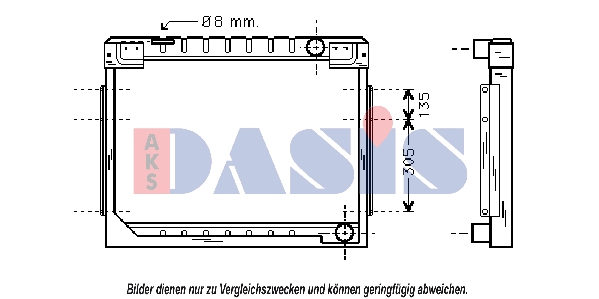 Radiator, racire motor 130006N AKS DASIS