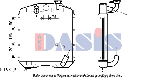 Radiator, racire motor 130012N AKS DASIS