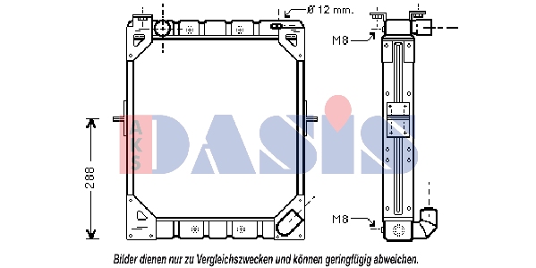 Radiator, racire motor 130032N AKS DASIS