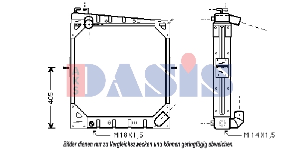 Radiator, racire motor 130360N AKS DASIS