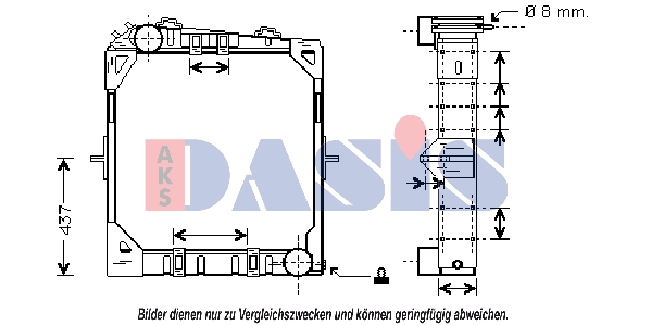 Radiator, racire motor 130570N AKS DASIS
