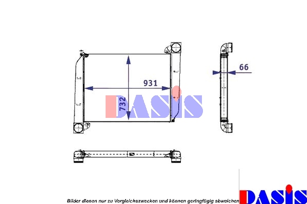 Intercooler, compresor 137005N AKS DASIS