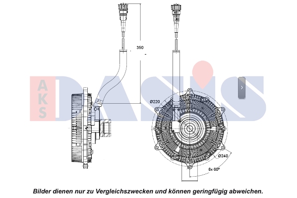 Cupla, ventilator radiator 138088N AKS DASIS