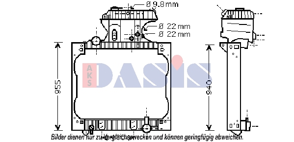 Radiator, racire motor 260016N AKS DASIS
