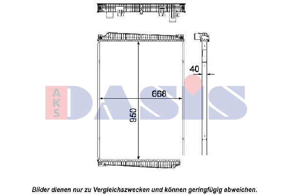 Radiator, racire motor 260017N AKS DASIS