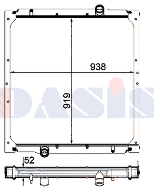 Radiator, racire motor 260039N AKS DASIS