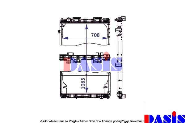 Radiator, racire motor 260760N AKS DASIS