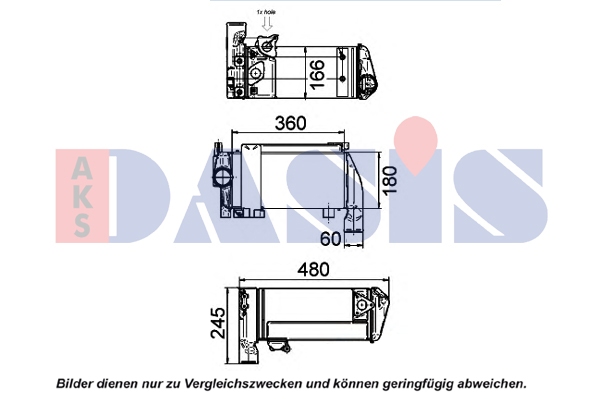Radiator, retarder 266004N AKS DASIS