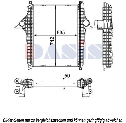 Intercooler, compresor 267017N AKS DASIS