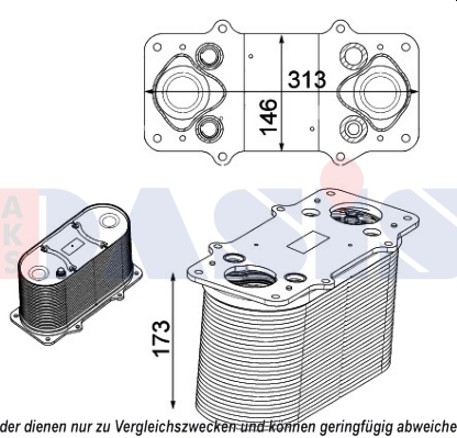 Intercooler, compresor 267027N AKS DASIS