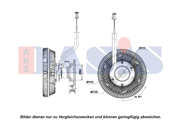 Cupla, ventilator radiator 278027N AKS DASIS