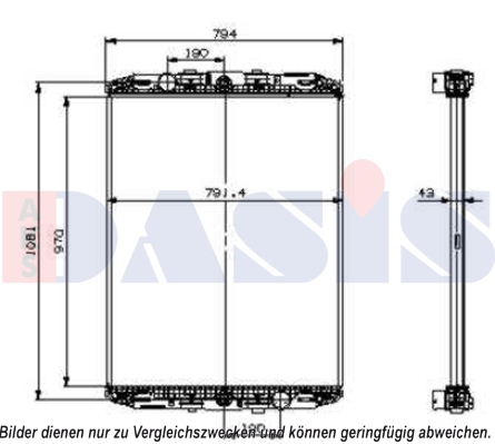 Radiator, racire motor 290070S AKS DASIS