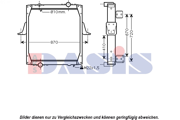 Radiator, racire motor 390013N AKS DASIS