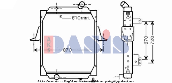 Radiator, racire motor 390022N AKS DASIS