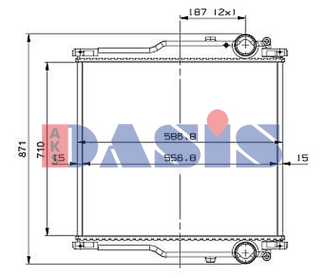 Radiator, racire motor 390044S AKS DASIS