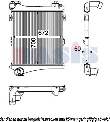 Intercooler, compresor 397018N AKS DASIS