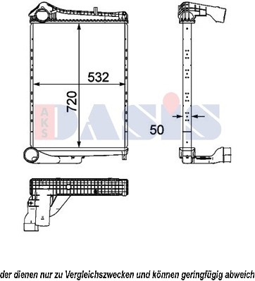 Intercooler, compresor 397019N AKS DASIS