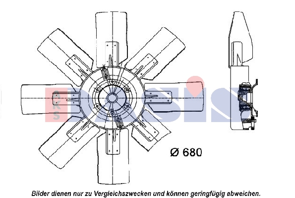 Ventilator, radiator 398310N AKS DASIS