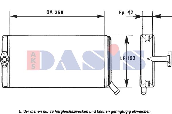 Schimbator caldura, incalzire habitaclu 399040N AKS DASIS