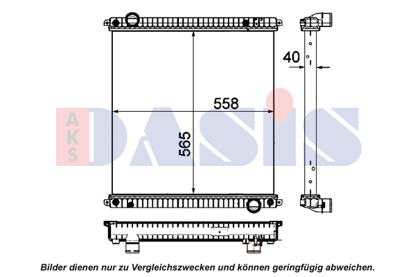 Radiator, racire motor 400050N AKS DASIS