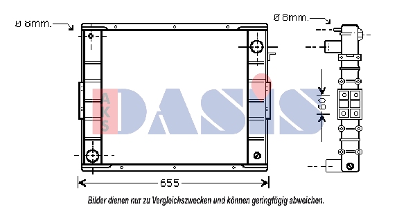 Radiator, racire motor 400290N AKS DASIS