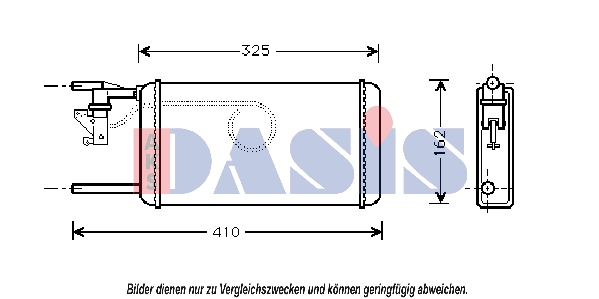 Schimbator caldura, incalzire habitaclu 409005N AKS DASIS