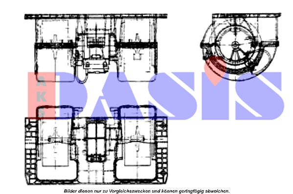 Cupla, ventilator radiator 558001N AKS DASIS