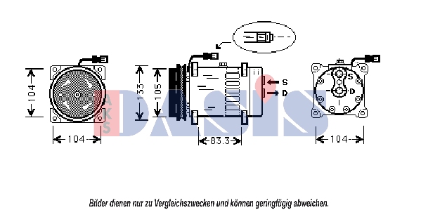 Compresor, climatizare 850703N AKS DASIS