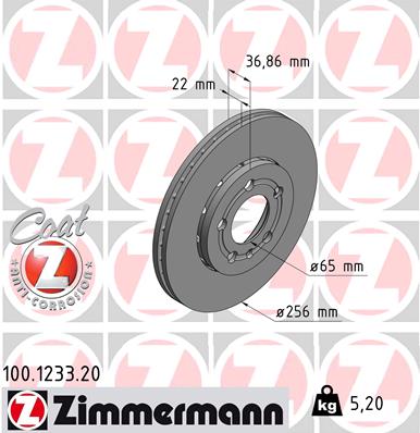 Disc frana 100.1233.20 ZIMMERMANN