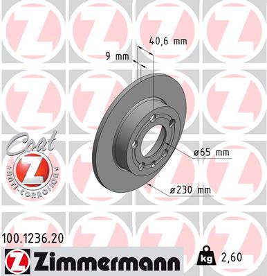 Disc frana 100.1236.20 ZIMMERMANN