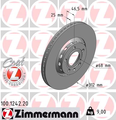 Disc frana 100.1242.20 ZIMMERMANN