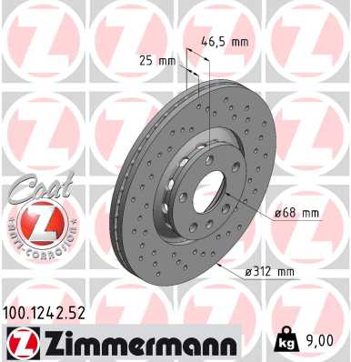 Disc frana 100.1242.52 ZIMMERMANN