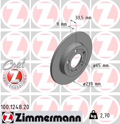 Disc frana 100.1248.20 ZIMMERMANN