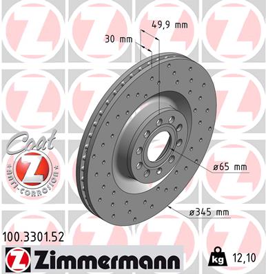 Disc frana 100.3301.52 ZIMMERMANN