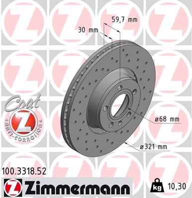 Disc frana 100.3318.52 ZIMMERMANN