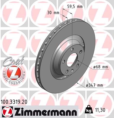 Disc frana 100.3319.20 ZIMMERMANN