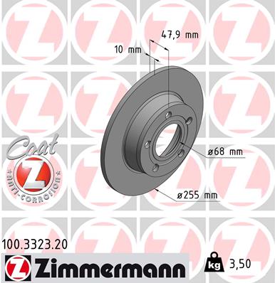 Disc frana 100.3323.20 ZIMMERMANN