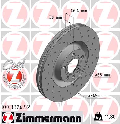 Disc frana 100.3326.52 ZIMMERMANN