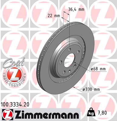 Disc frana 100.3334.20 ZIMMERMANN