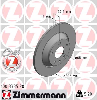 Disc frana 100.3335.20 ZIMMERMANN